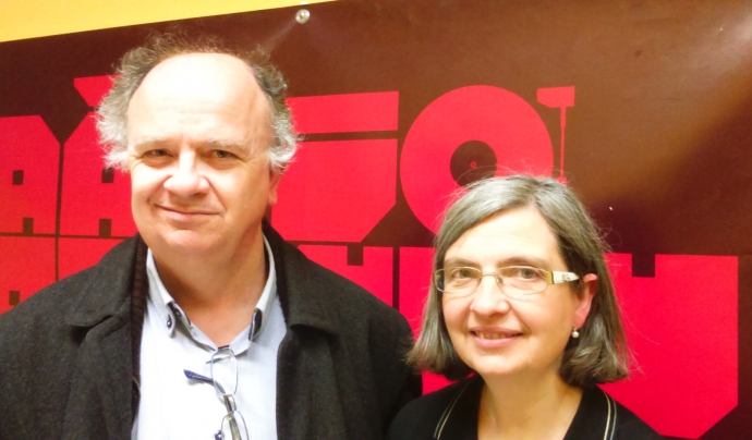 Lluís Codern i Carme Miralles a Ràdio Ateneu del Clot. Font: 