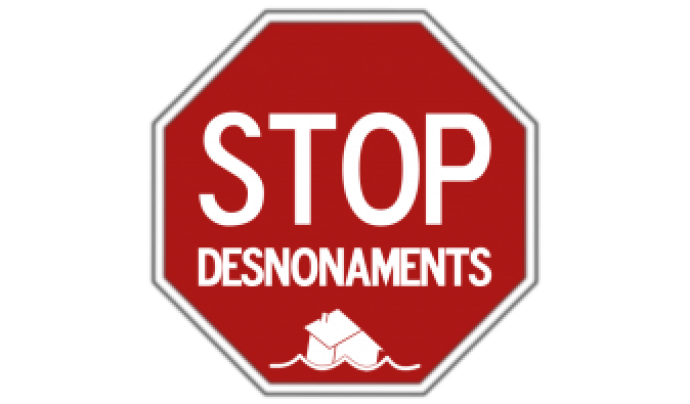 Logo STOP desnonaments Font: 