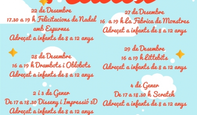 Cartell del Tecno Nadal de Sant Feliu de Llobregat Font: Sant Feliu Innova