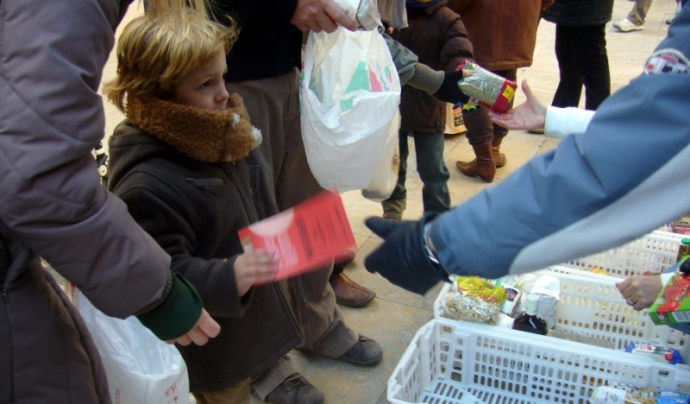 Recollida d'aliments Tió Solidari. Foto del Banc dels Aliments Font: 