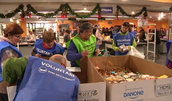 El Gran Recapte tornarà a tenir voluntariat als establiments per animar les donacions el divendres 19 i dissabte 20 de novembre. Font: Banc dels Aliments Barcelona