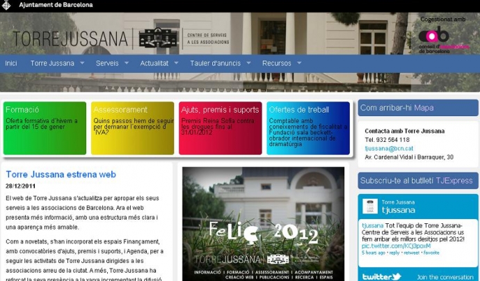 Nova pàgina web de Torre Jussana Font: 