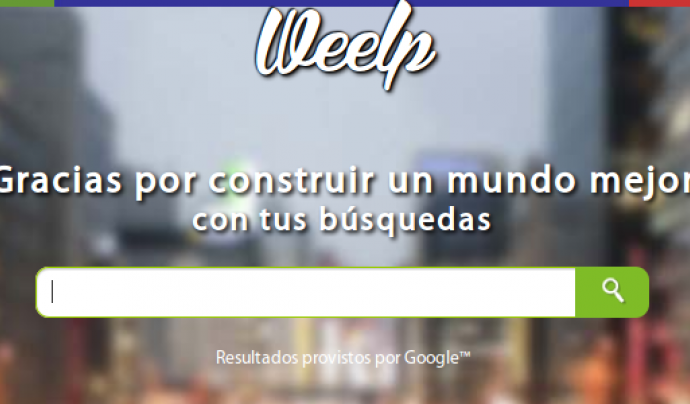 Weelp, el cercador solidari de Internet Font: 