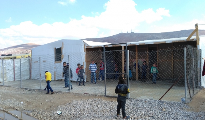 A l'assentament informal Ibrahim Taleb, a la Vall de la Bekaa, hi viuen unes 300 persones. Font: Al Karia