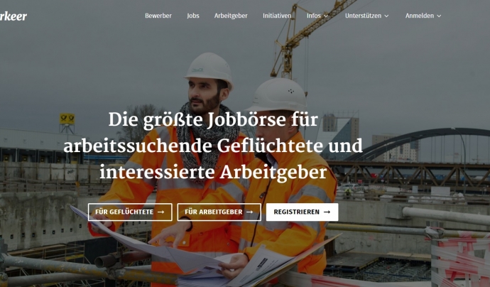 Pàgina de benvinguda de la plataforma Workeer. Font: Matthias Lüdecke Font: 