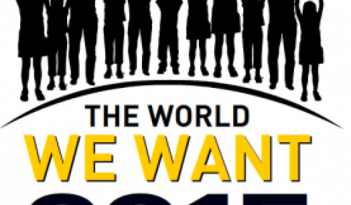 Logo de The World We Want Font: 