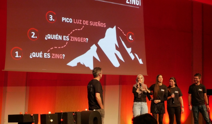 El programa Zing fou presentat el 19 de novembre durant la trobada anual de joves becats. Font: Fundació Privada Nous Cims