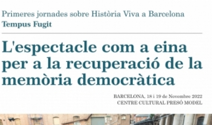 Cartell promocional Jornades sobre Història Viva a Barcelona. Font: Artixoc