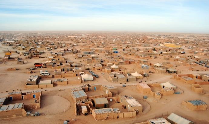 El campament de refugiats d'Smara és dels més grans de la zona del Sàhara occidental. Font: Una finestra al món: Sàhara Occidental 