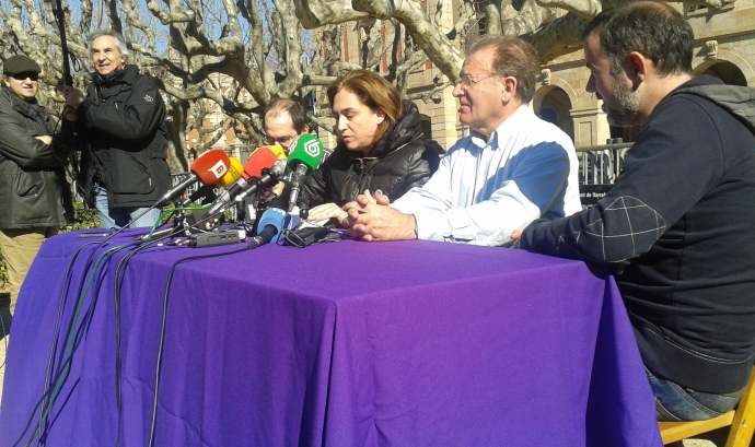 Foto avui davant del Parlament de Catalunya Font: 