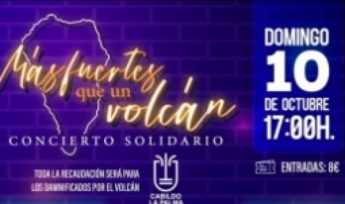 Concert solidari per a les persones afectades pel volcà de La Palma. Font: 12 mesos Xarxa d'oci solidari.