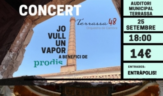 El concert del 25 de setembre a les 18h i a l’Auditori Municipal de Terrassa és a benefici de la Fundació Prodis. Font: Fundació Prodis