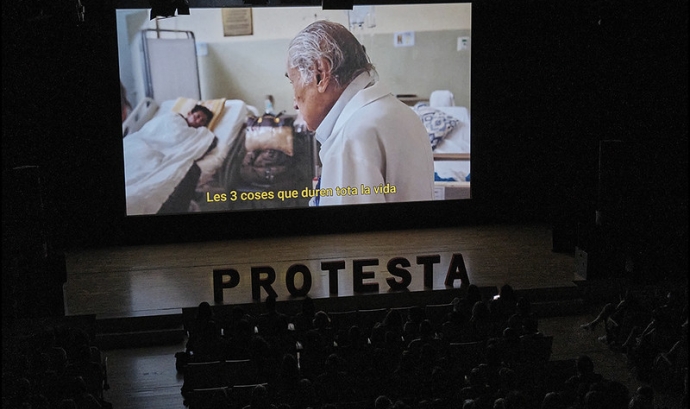 Inauguració del Festival Protesta 2021 al Teatre Atlàntida de Vic. Font: Oriol Clavera