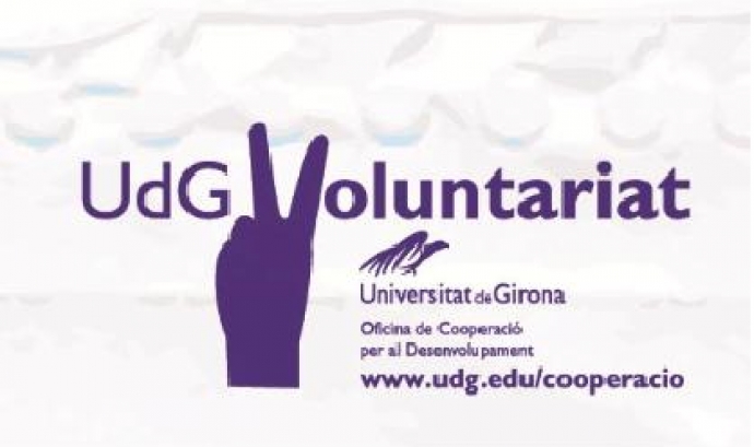 Voluntariat i cooperació a la UdG. Logo promocional