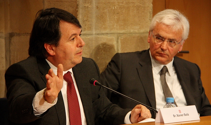El secretari general de Cultura, Xavier Solà, i el Conseller Ferran Mascarell Font: 