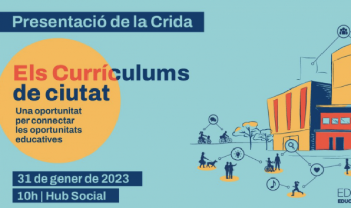Cartell oficial de la jornada 'Els currículums de ciutat'. Font: Aliança Educació 360