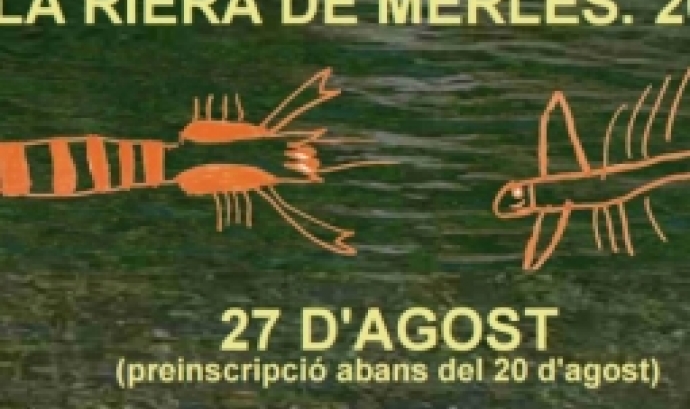 Cartell de la Jornada de Voluntariat Ambiental destinada a la captura de crancs invasors a la riera de Merlès (imatge: adeffa.cat)