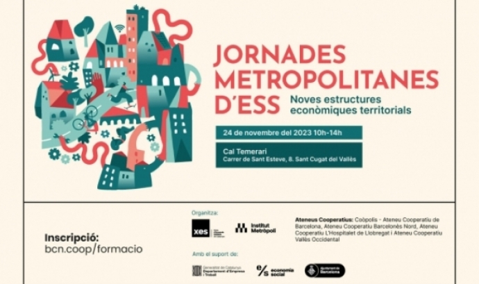 Les Jornades Metropolitanes d'Economia Social i Solidària compten amb el suport del Departament d'Empresa i Treball de la Generalitat de Catalunya. Font: Canva.