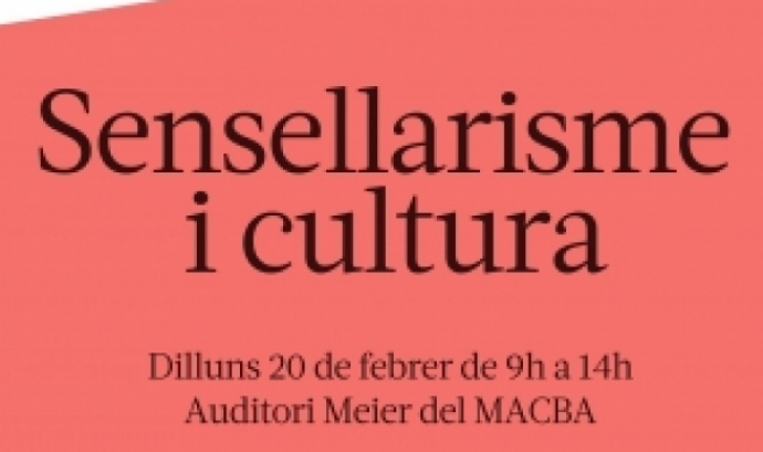 Cartell Jornada 'Sensellarisme i cultura'. Font: Apropa Cultura