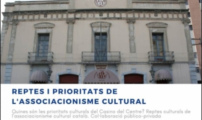 Fragment del cartell oficial de l'acte 'Reptes i prioritats de l'associacionisme cultural'. Font: Cercle de Cultura
