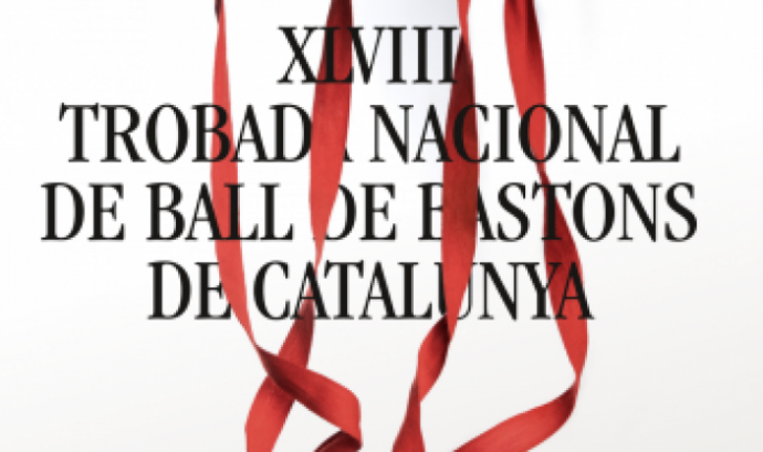 Fragment del cartell oficial de la 48a Trobada Nacional de Ball de Bastons de Catalunya. Font: Coordinadora de Ball de Bastons de Catalunya