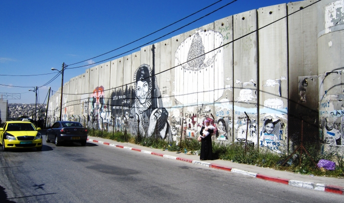 Mur entre Palestina i Israel. Font: Wikimedia