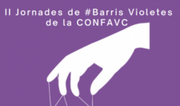 Fragment del cartell de la II Jornada de Barris Violetes. Font: CONFAVC