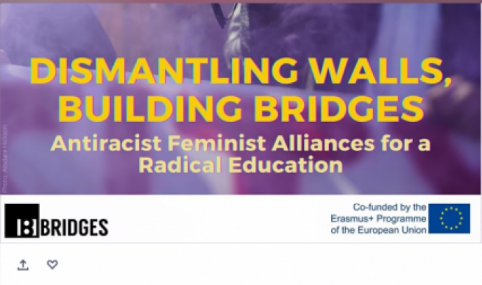 Captura de pantalla del cartell de la conferència internacional 'Derrocant Murs, Construint Ponts'. Font: UAB.