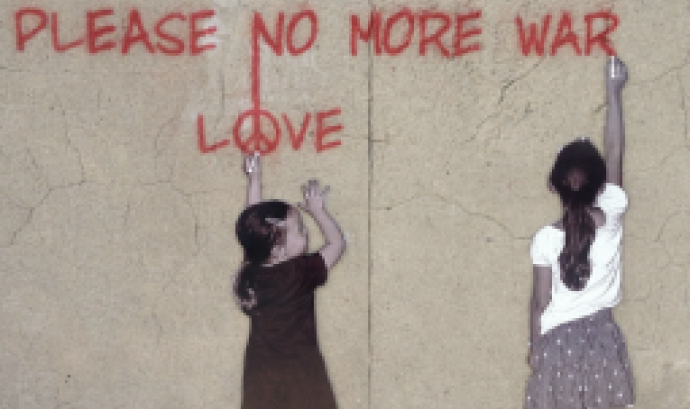 Una mostra de grafiti en contra de la guerra com a representació de la jornada 'Art contra les Guerres'. Font: Llicència CC Pixabay