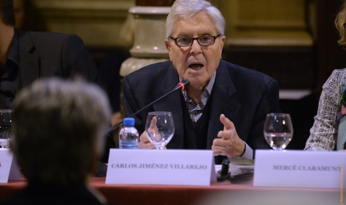 Carlos Jiménez Villarejo, exfiscal anticorrupció, a la presentació del recurs. Font: FCCSM Font: 