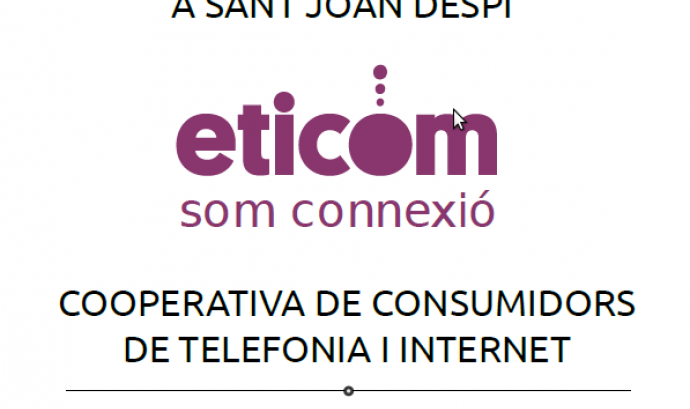 Cartell de la presentació d'Eticom - Som connexió a Sant Joan Despí