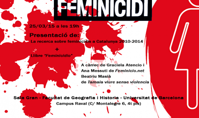 Cartell de la presentació de Feminicidi