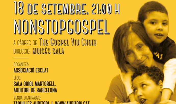 Cartell del concert de gospel solidari NON STOP GOSPEL