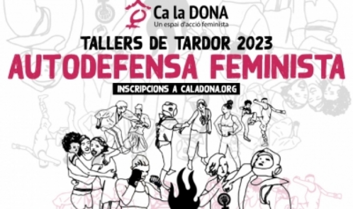 Fragment del cartell oficial dels tallers de tardor 2023 de Ca la Dona: Font: Ca la Dona