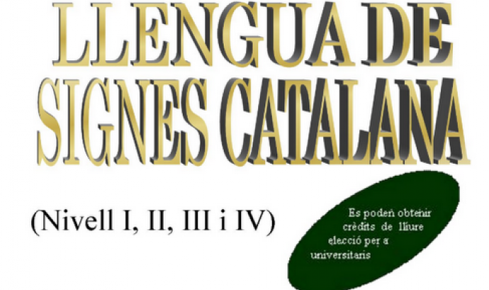 Cartell Cursos de Llengua de Signes Catalana