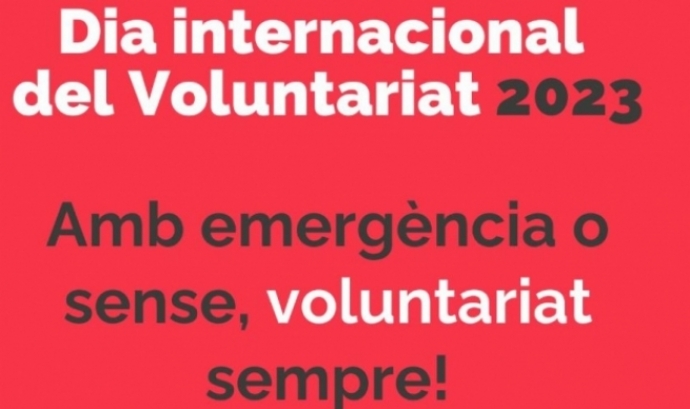 La Federació Catalana de Voluntariat Social (FCVS) inicia la celebració del Dia Internacional del Voluntariat a la ciutat de Girona. Font: FCVS