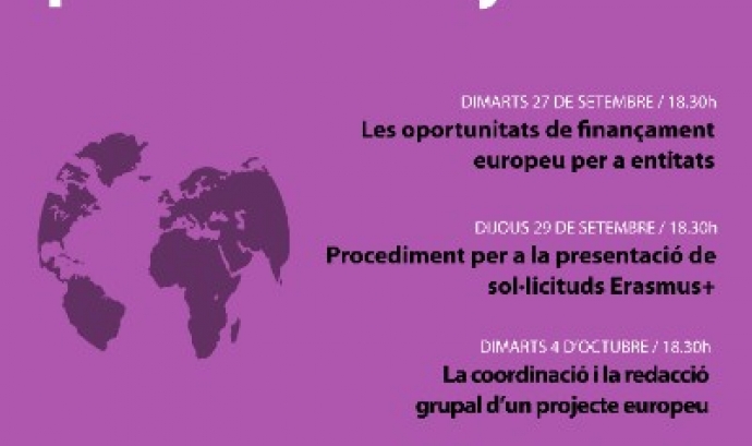 Cartell cicle finançament europeu per a entitats juvenils