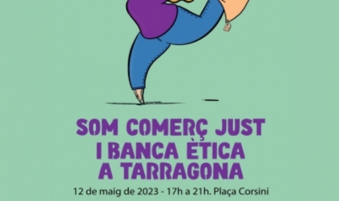 Fragment del cartell oficial de la jornada 'Som comerç just i banca ètica a Tarragona'. Font: LaCoordi