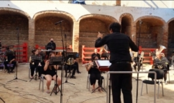 Concert de la banda FCSM i Verge dels Prats de l’Aldea a l’UCE.