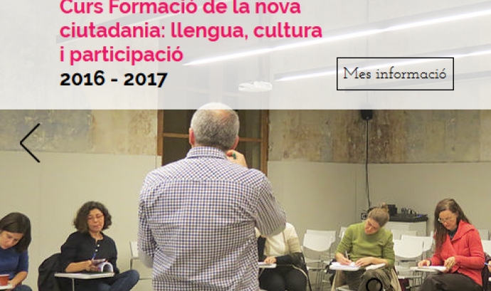 Curs Formació de la nova ciutadania: llengua, cultura i participació / Font: Comissió de Formació 