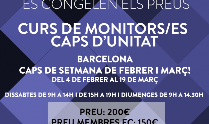 Curs de monitors/es - caps d'unitat a Barcelona