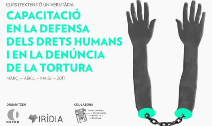 El cartell del programa. Font: Curs Prevenció Tortura