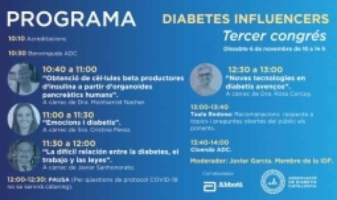 L'Associació de Diabetis de Catalunya organitza el tercer congrés en motiu del dia Mundial de la Diabetis. Font: ADC.