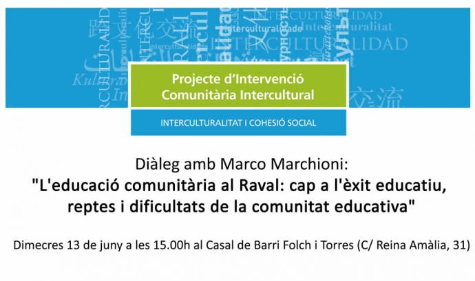 Invitació al Diàleg sobre educació comunitària al Raval