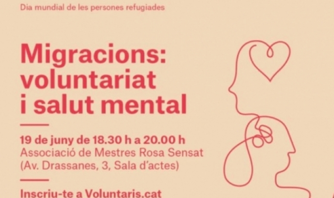 El dilluns 19 de juny es farà l'acte 'Migracions: voluntariat i salut mental', organitzat per la Federació Catalana de Voluntariat Social. Font: FCVS
