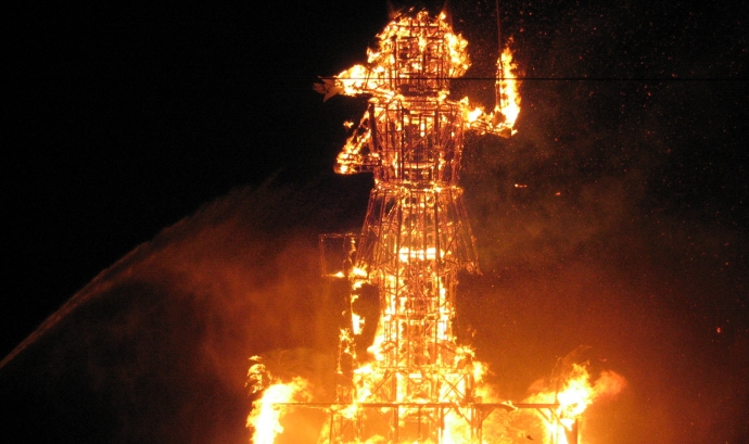 Així cremava el Dimoni l'any 2006 Font: Viquipèdia