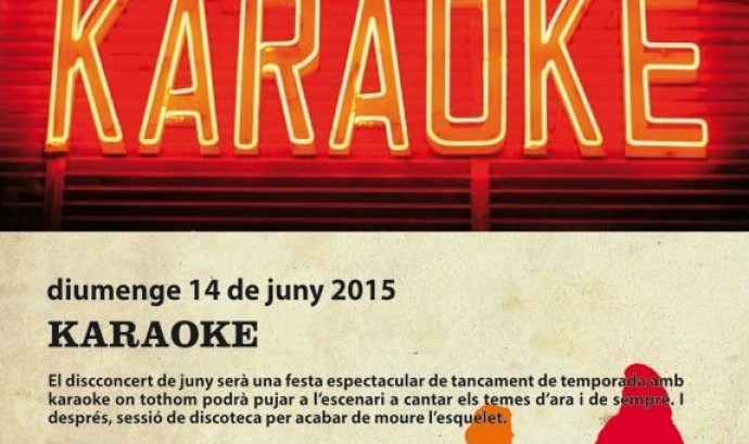 Karaoke al Discconcert del 14 de juny de 2015