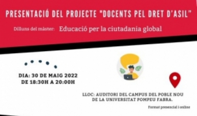 Presentació del projecte 'Docents pel dret d'asil'. Font: Universitat Pompeu Fabra.