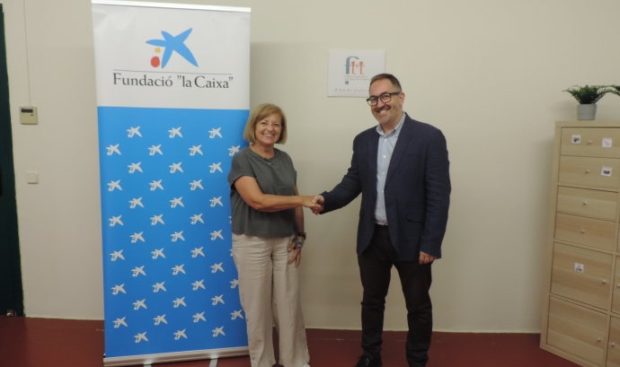 Signatura acord Caixabank i Fundació Tutelar Comarques de Tarragona Font: Fundació Tutelar Comarques de Tarragona