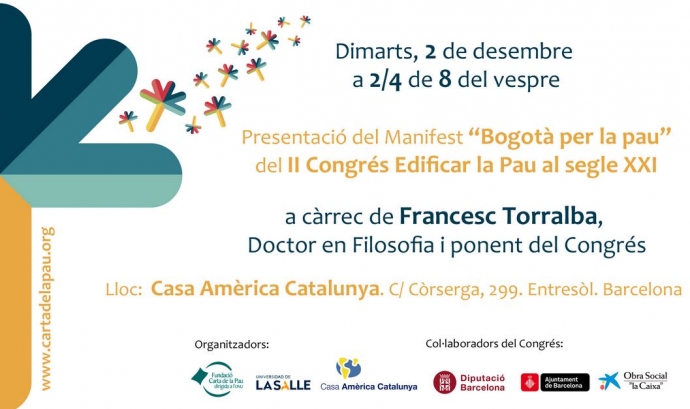 Presentació Manifest "Bogotà per la Pau"